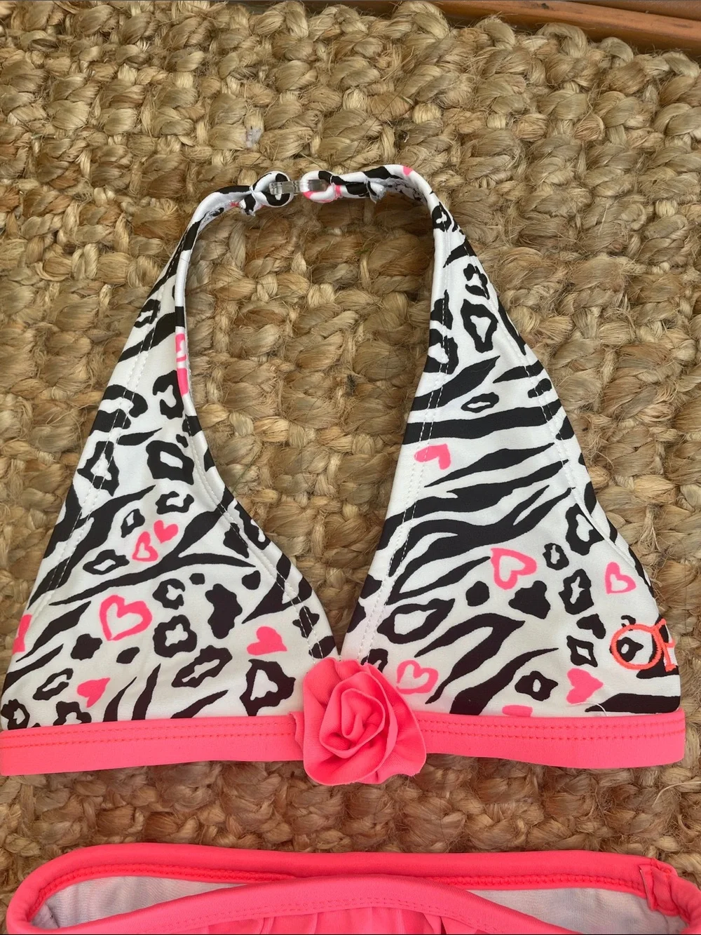 OP Toddlers' 2-piece Swim Suit with Bright Coral Trim